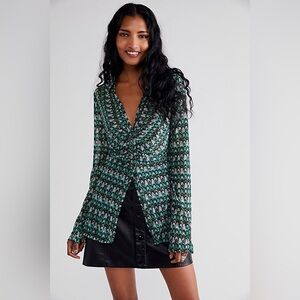 Free People Lucky Sheer Shirtee